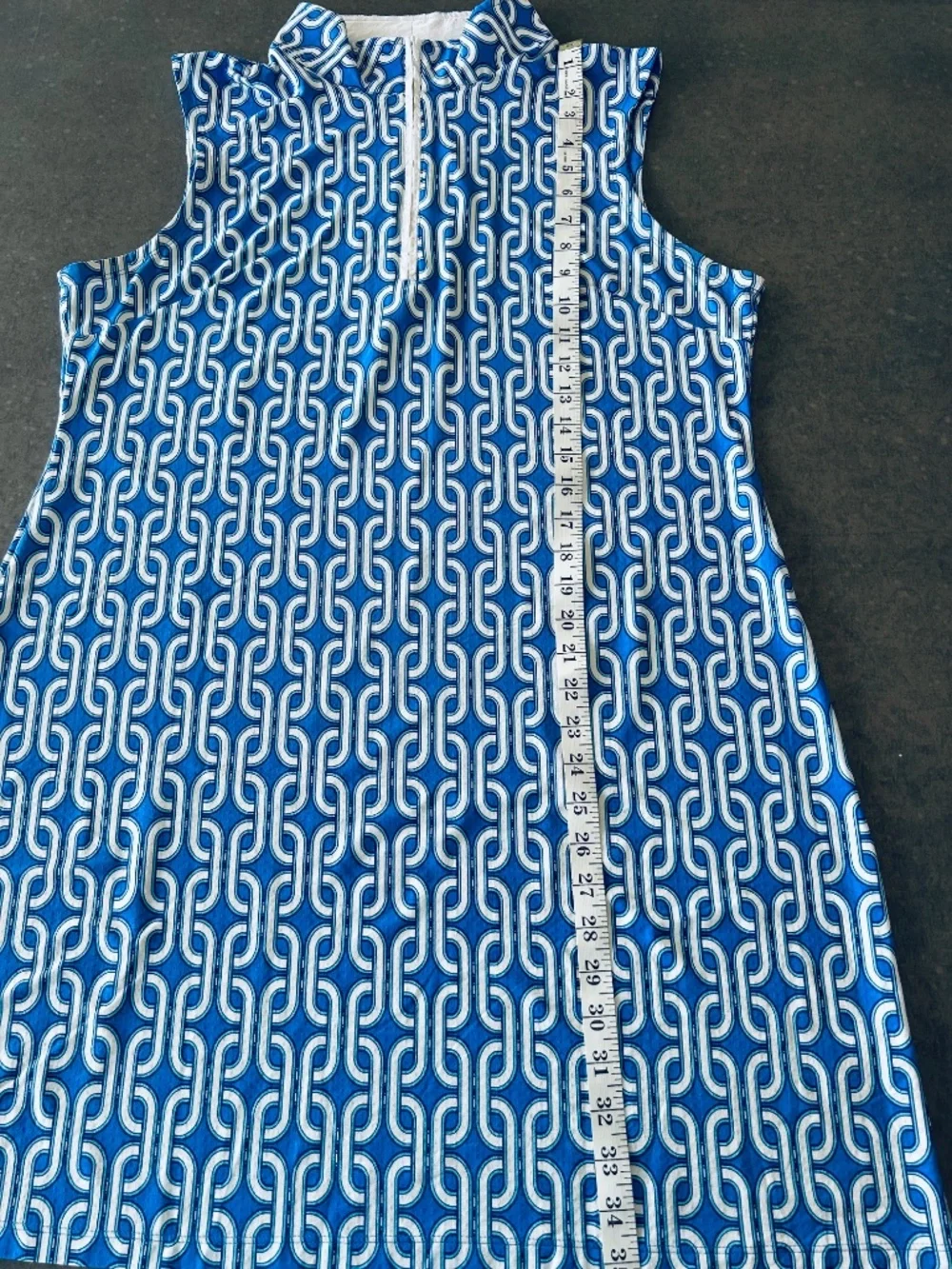 IBKUL Sleeveless Mock Dress Andrea Bright Blue SZ XL  EUC